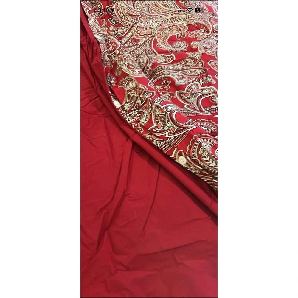 Queen Red Paisley Duvet Brandream